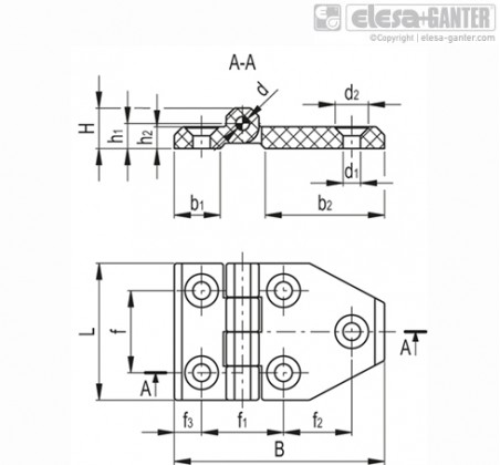 Петлі діелектричні накладні CFM-TR-B – Креслення 1
