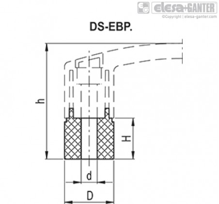 Розпірні монтажні подовжувальні втулки для ручок ЕВР DS-EBP. – Креслення 1