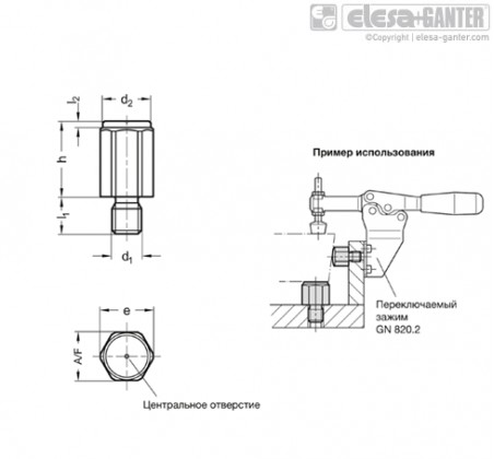 Позиціонують настановні та опорні елементи GN 408.1-G – Креслення 1