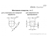 Кріплення для висувних систем, ящиків та дверей на транспорті з фіксацією положення GN 702-C – Креслення 2