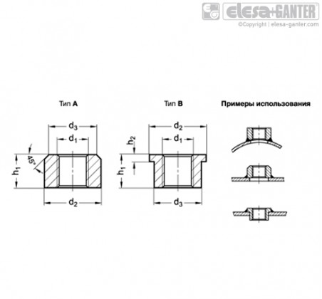 Зварні муфти GN 7490 – Креслення 1