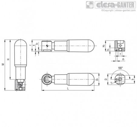 Откидные ручки IR.620 – Чертеж 1