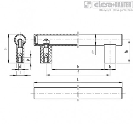 Трубчасті ручки гігієнічного виконання M.1066 BM CLEAN – Креслення 1