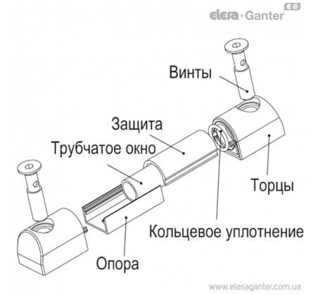 Візуальні індикатори рівня рідин, масел, гліклолю високих температур Т до 160 ° C та тиску до 1 бар HCK-HT-GL – Креслення 2