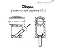 Посилені подовжені трубчасті ручки із проміжною стійкою M.1043-SCM-BM-AN – Креслення 2