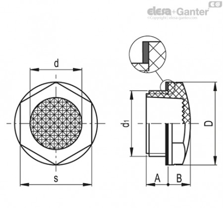 Оглядове скло рівня рідини для високих до 150 ° C (пікова до 180 ° C) та низьких, до -40 ° С температур і агресивних середовищ HFTX-HT-GL – Креслення 1