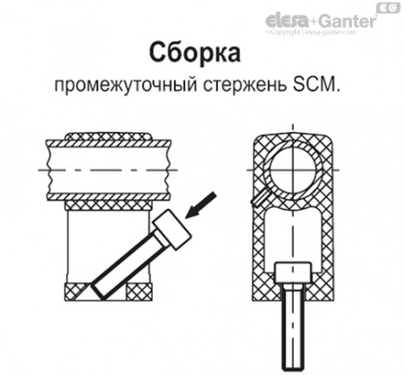 Посилені подовжені трубчасті ручки із проміжною стійкою M.1043-SCM-EP – Креслення 2